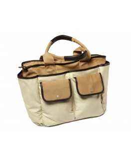 Wickeltaschenset "Lourdes" in Kieselstein und Beige