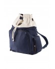 Wickelrucksack "Freya" blau-weiß Baumwollcanvas