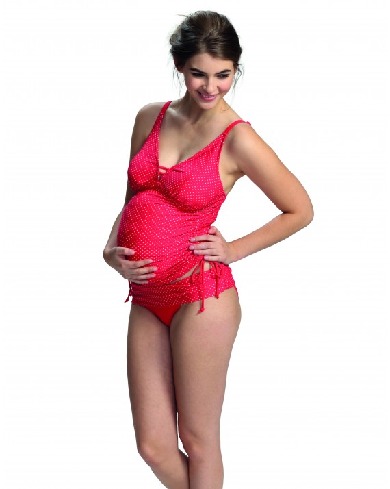 Tankini "Ava" in Rot-weiß Pünktchen Tankini "Ava" in Rot-weiß Pünktchen