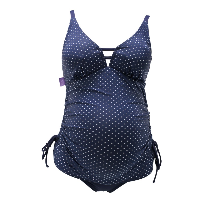 Umstandsbademode Tankini schwanger AVA Blau Körbchengrößen B C D Cups