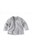 Baby Strickjacke JUPITER aus 100% Kaschmir silbergrau